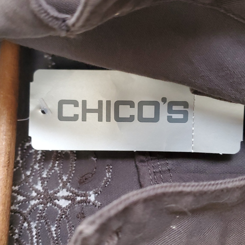 Chico's Chelsea Cotton Pacie Jacket Alamo Size 3 Womens - Picture 7 of 14
